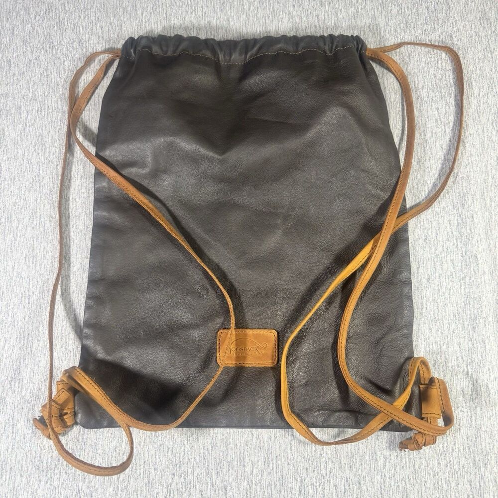 Hogsback Leather Co Embossed Acumatica the Cloud ERP Backpack EUC